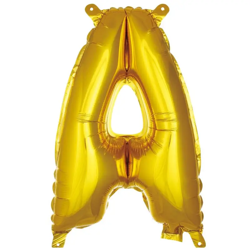 A- HARF 16 İNC GOLD RENK BALON 36 CM - Toptan Parti Malzemesi