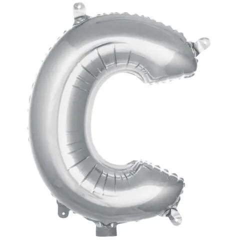 C- HARF 16 İNC GÜMÜŞ RENK BALON 36 CM - Toptan Parti Malzemesi