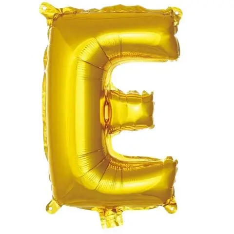 E- HARF 16 İNC GOLD RENK BALON 36 CM - Toptan Parti Malzemesi