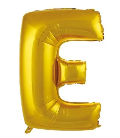 E- HARF 34 İNC GOLD RENK BALON 76 CM - Toptan Parti Malzemesi
