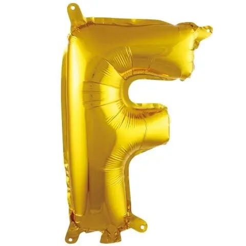 F- HARF 16 İNC GOLD RENK BALON 36 CM - Toptan Parti Malzemesi