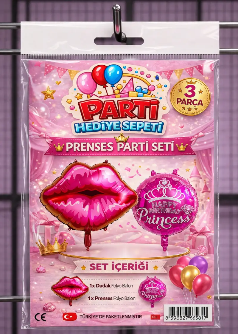 Prenses Temalı Mini Parti Seti toptan parti malzemesi