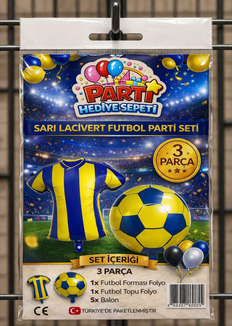Sarı Lacivert Taraftar Mini Parti Seti toptan parti malzemesi
