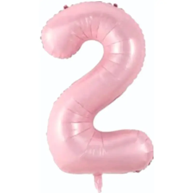 34" Rakam Folyo  ( 2 ) Pembe Renk toptan parti malzemesi
