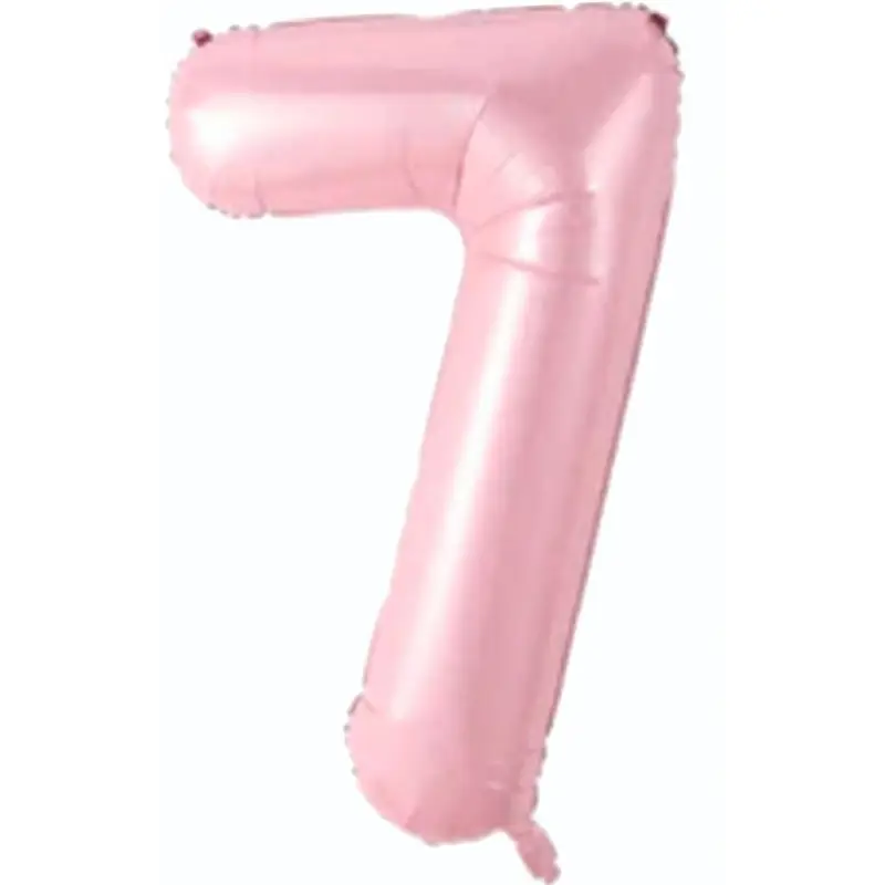 34" Rakam Folyo  ( 7 ) Pembe Renk toptan parti malzemesi