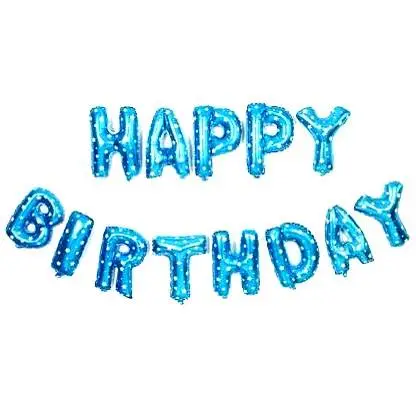 16'' Happy Birthday Mavi Folyo toptan parti malzemesi