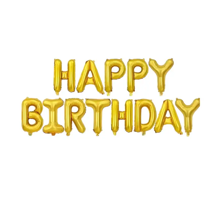 16'' Happy Birthday Gold Folyo toptan parti malzemesi