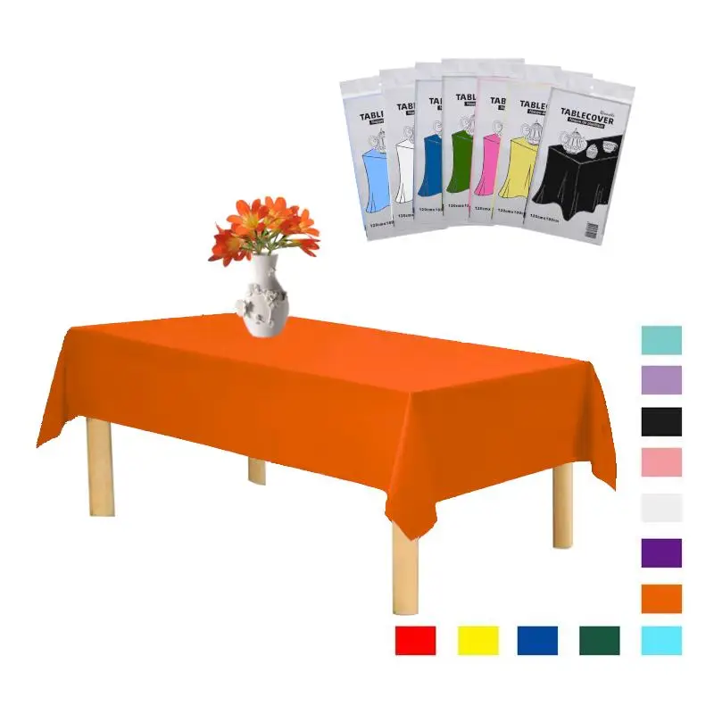 PLASTİK TURUNCU MASA ÖRTÜSÜ 120*180cm toptan parti malzemesi
