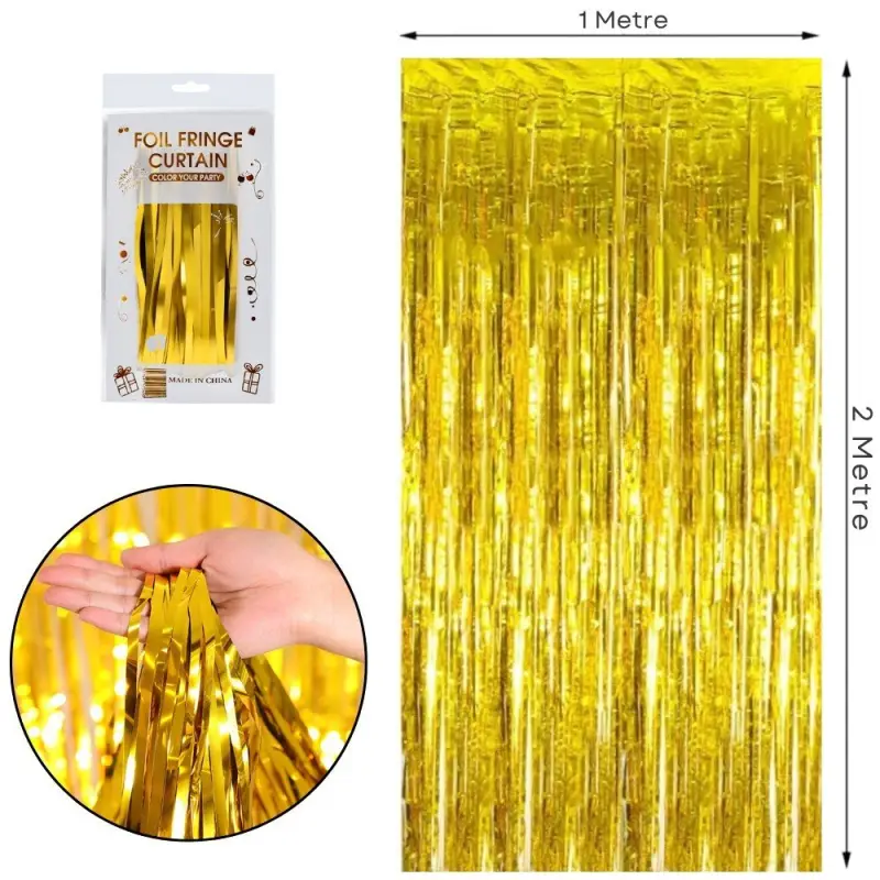 METALİZE GOLD ARKA PLAN PERDESİ 2*1m toptan parti malzemesi