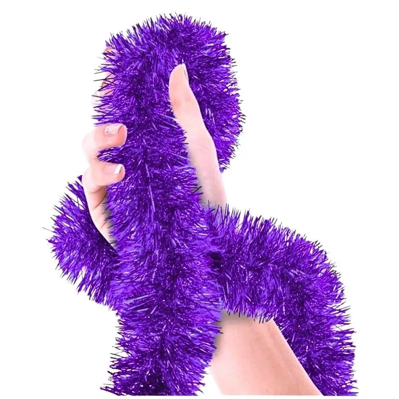 2 MT METALİZE MOR SİM SÜS 6,5cm toptan parti malzemesi