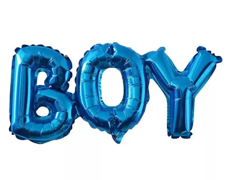 Boy Mavi Yazı Folyo toptan parti malzemesi