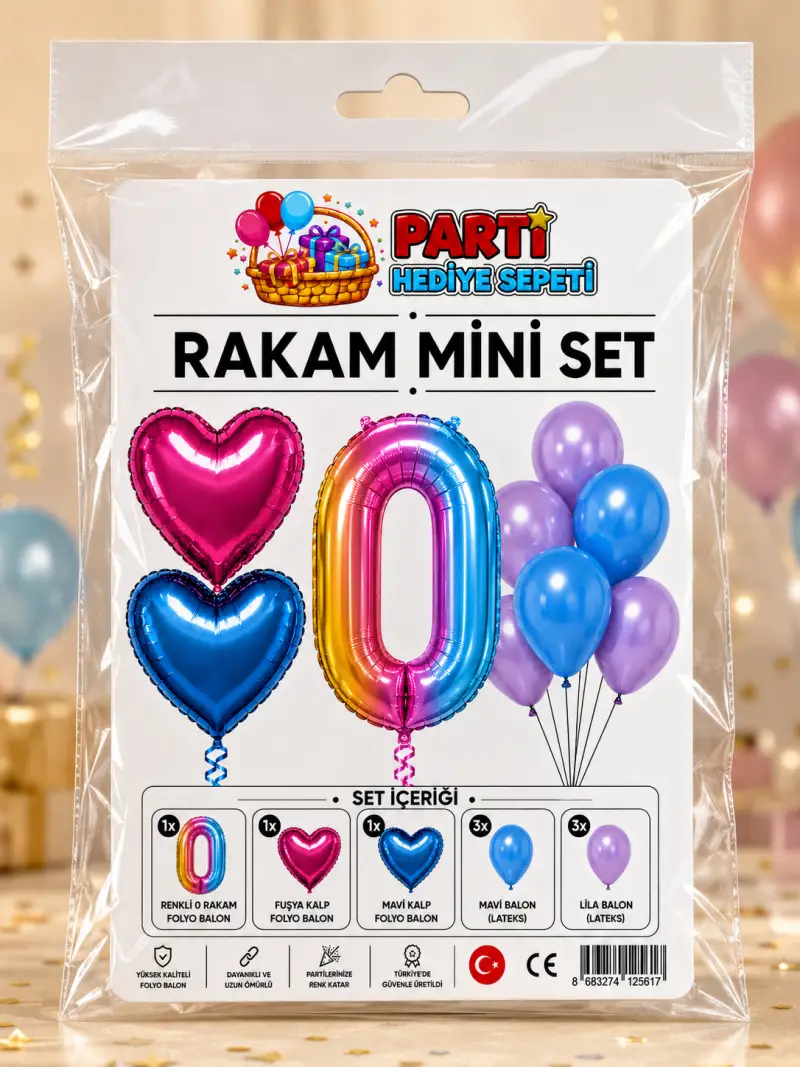Gökkuşağı Rakam Mini Parti Seti (0)