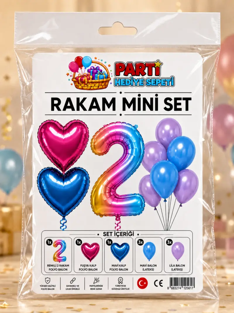 Gökkuşağı Rakam Mini Parti Seti (2)