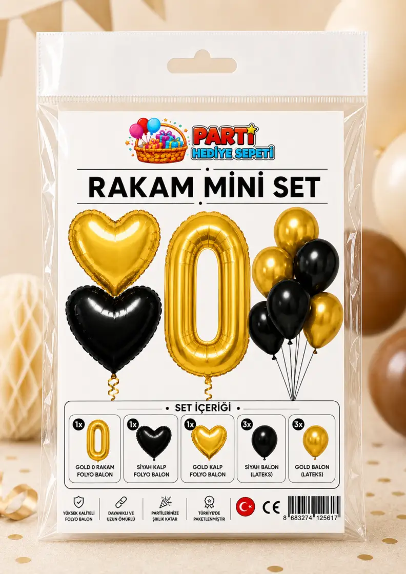 Gold Rakam Mini Parti Seti (0)