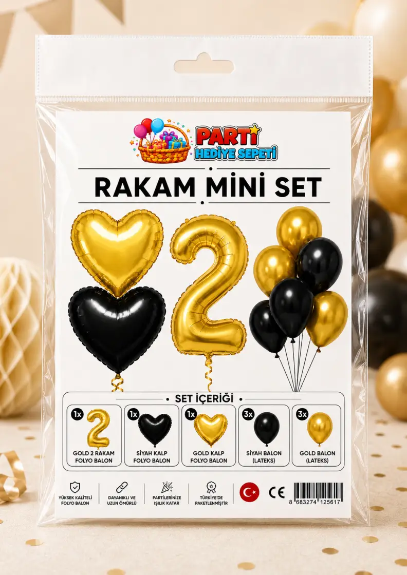 Gold Rakam Mini Parti Seti (2)