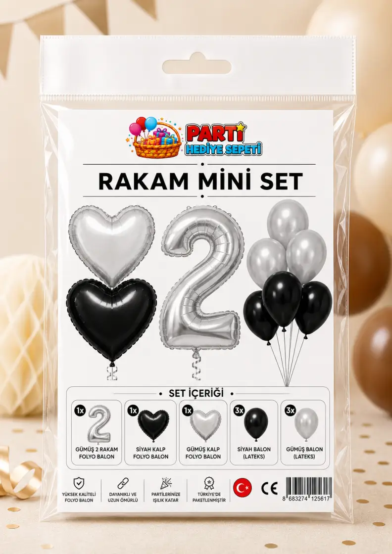 Gümüş Rakam Mini Parti Seti (2)