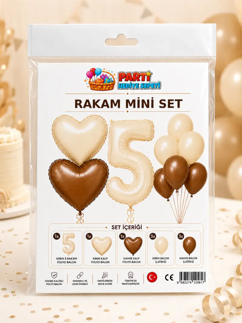 Krem Rakam Mini Parti Seti (5)
