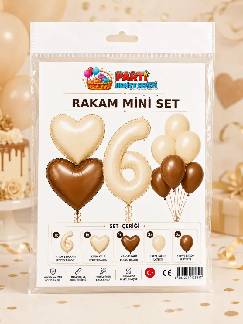 Krem Rakam Mini Parti Seti (6)