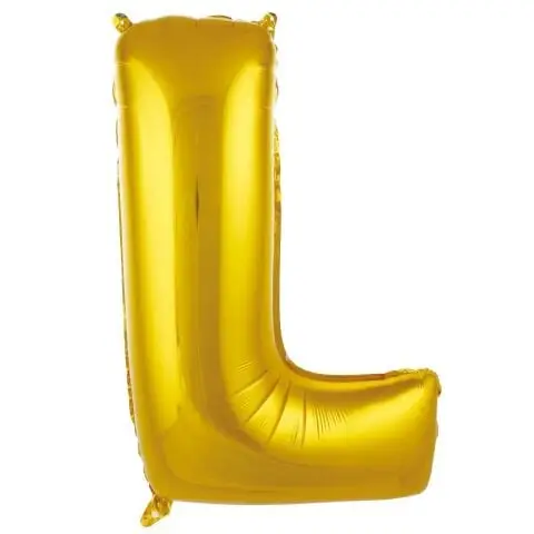 L- HARF 34 İNC GOLD RENK BALON 76 CM - Toptan Parti Malzemesi