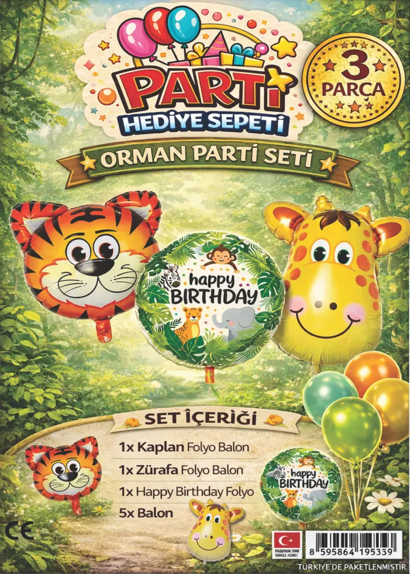 Safari Kafalar Mini Parti Seti - Toptan Parti Malzemesi
