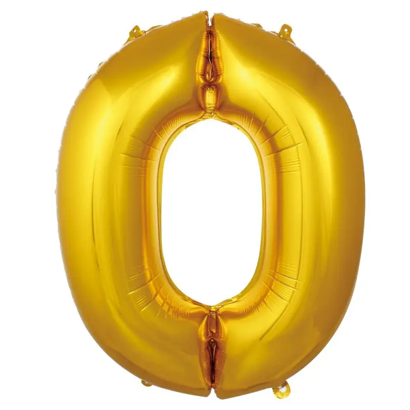 34" Rakam Folyo  ( 0 ) Gold Renk - Toptan Parti Malzemesi