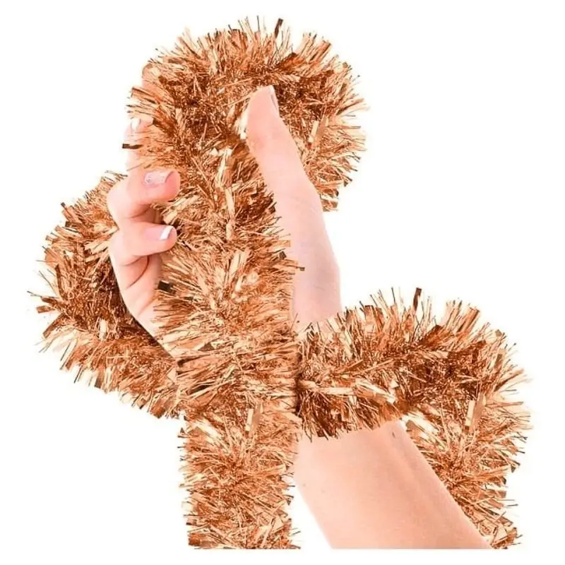 2 MT METALİZE ROSEGOLD SİM SÜS 6,5cm - Toptan Parti Malzemesi