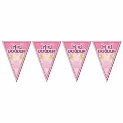 ÜÇGEN FLAMA PEMBE İYİ Kİ DOĞ. - Toptan Parti Malzemesi