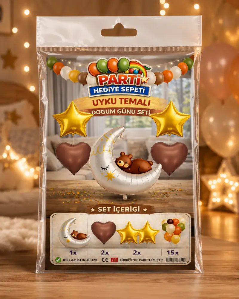 Uyku Temalı Doğum Günü Seti