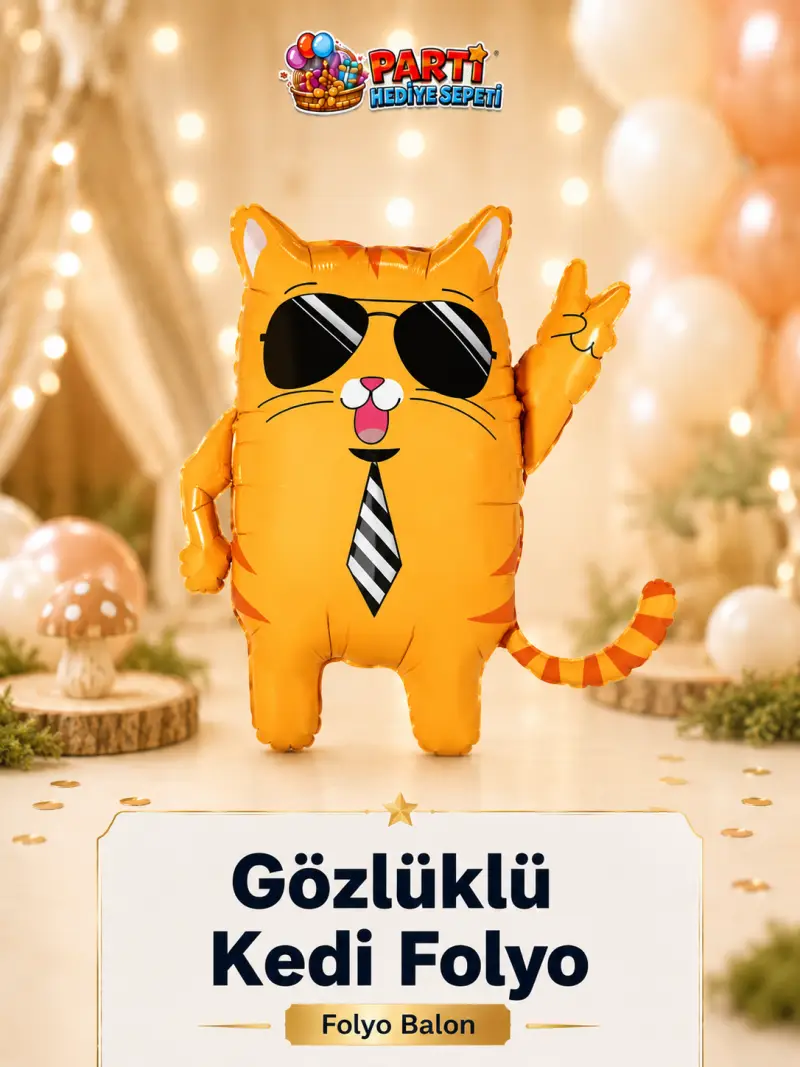 Gözlüklü Kedi Folyo