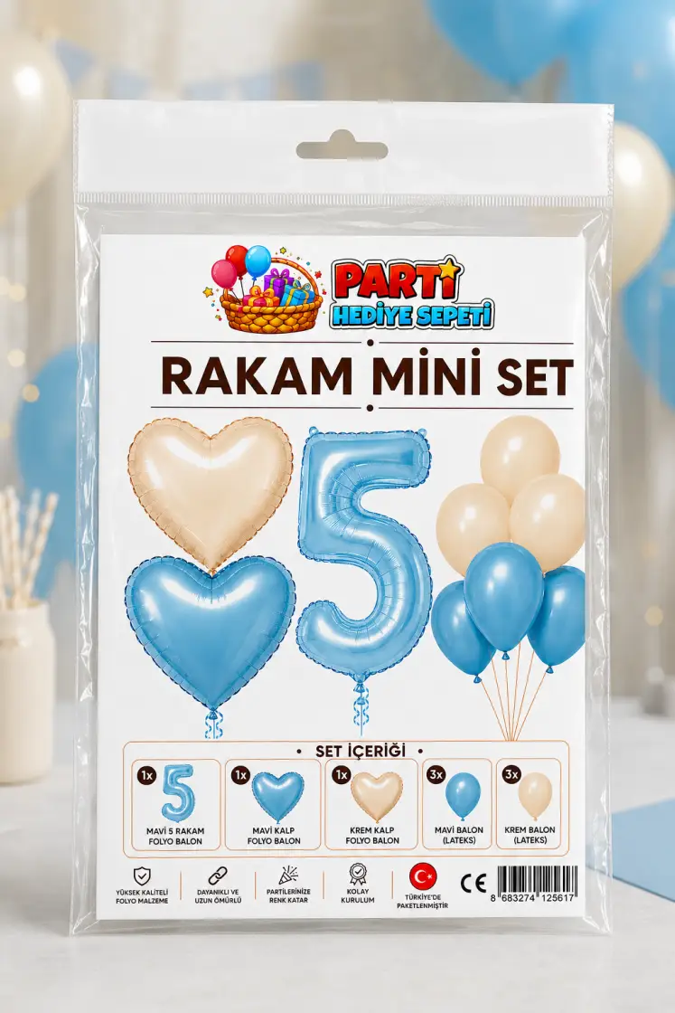 Mavi Rakam Mini Parti Seti (5)