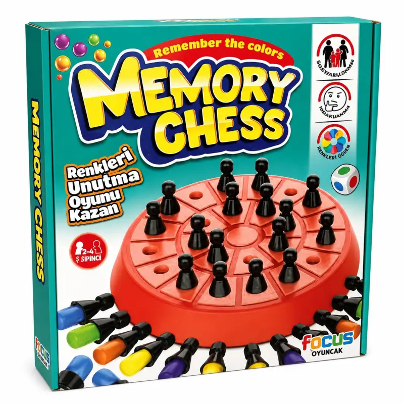 Memory Chess Renkleri Unutma Oyunu - Toptan Parti Malzemesi