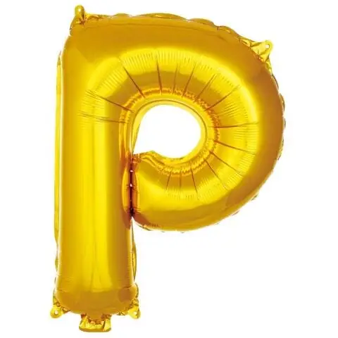 P- HARF 16 İNC GOLD RENK BALON 36 CM - Toptan Parti Malzemesi