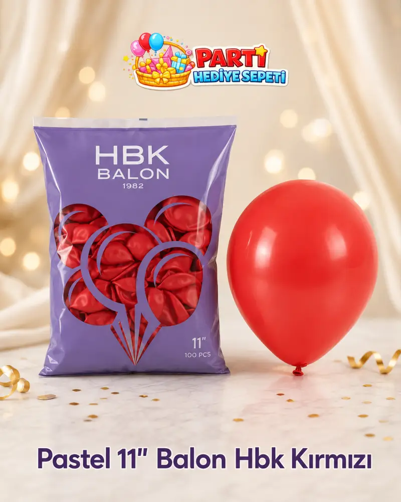 Pastel 11" Kırmızı Balon (HBK)