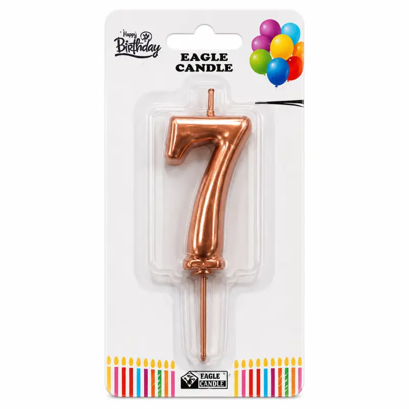 Rakam Mum 7 Rose - Toptan Parti Malzemesi