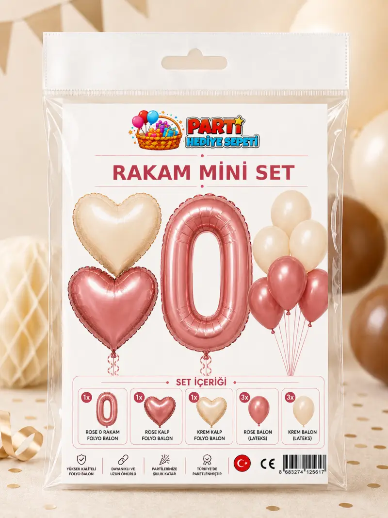 Rosegold Rakam Mini Parti Seti (0)
