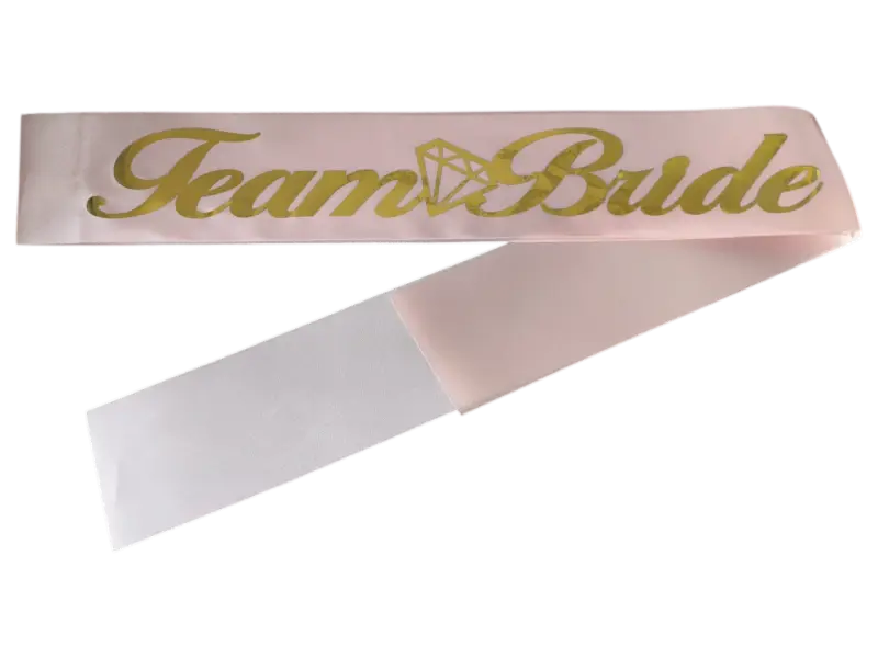 TEAM BRİDE KUŞAK PEMBEYE GOLD - Toptan Parti Malzemesi