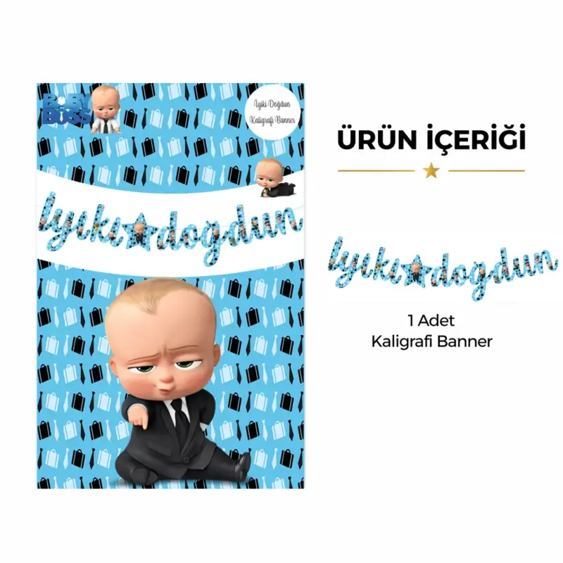İyi Ki Doğdun Kaligrafi Banner Patron Bebek