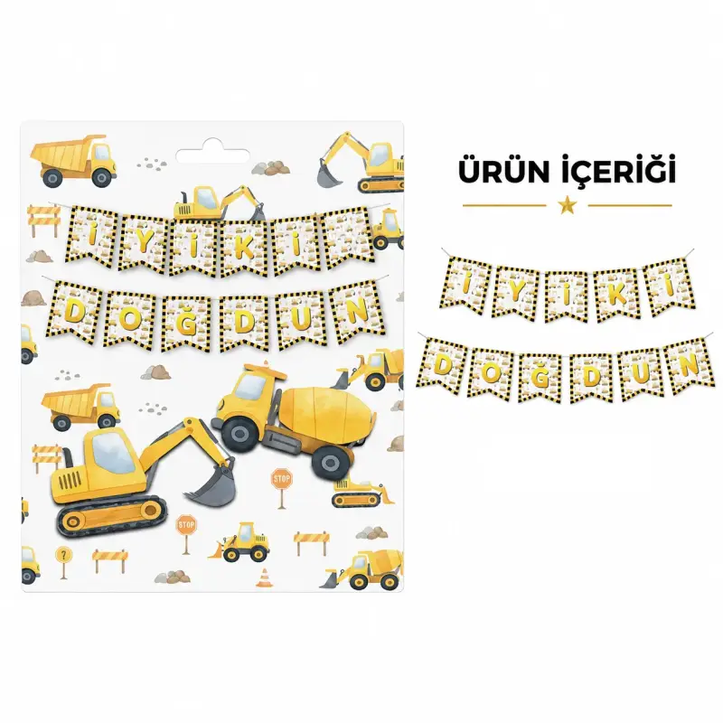 İyi ki Doğdun Zikzak Banner İnşaat